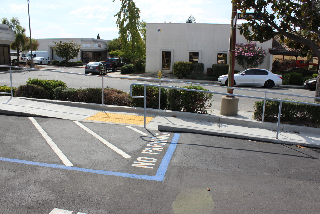 Middle view of ada ramp install