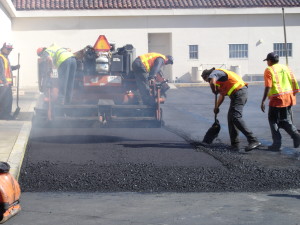 Calvac Paving Crew Hard At work