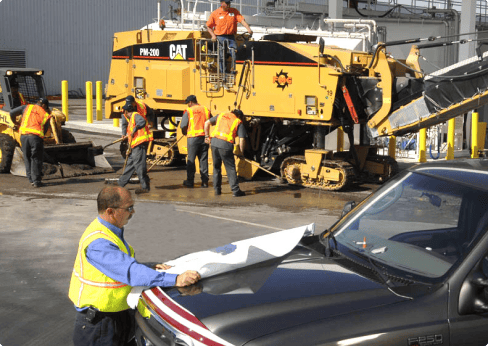 Calvac Paving asphalt paver equipment in San Jose