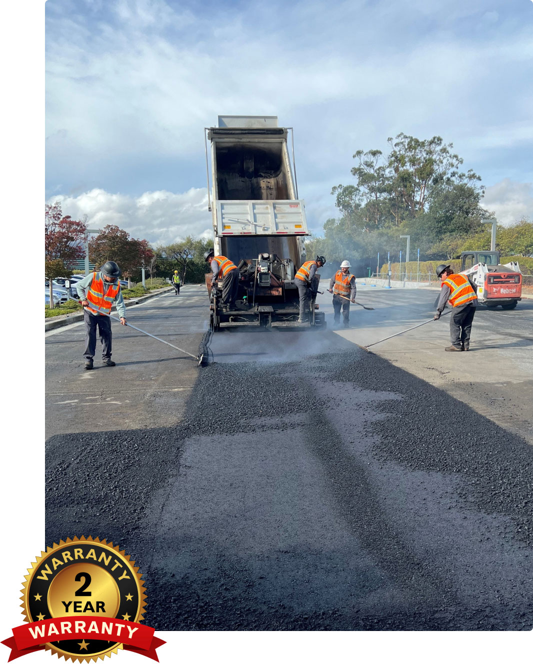 cavlac paving in San Jose parking lot asphalt road