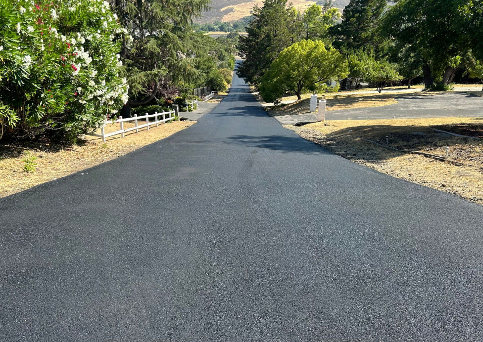 calvac paving asphalt road lot in San Jose