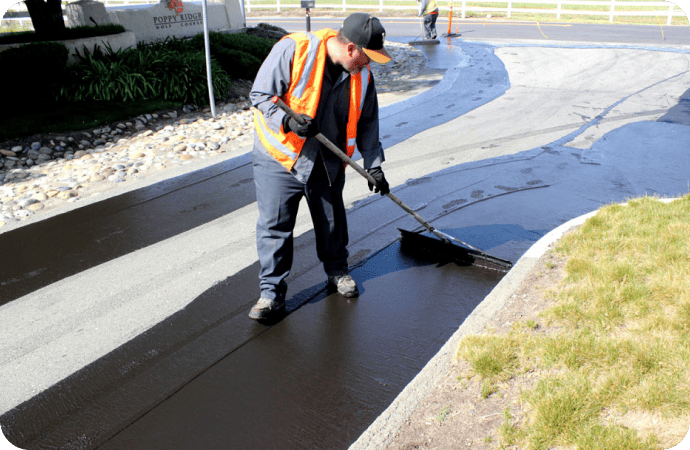 asphalt seal coating work